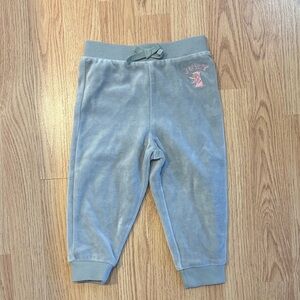 Juicy Couture Kids Light Gray Sweatpants with Pink Logo